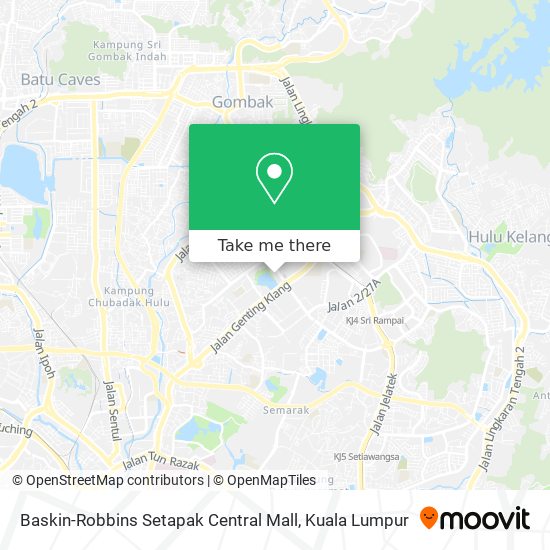 Baskin-Robbins Setapak Central Mall map