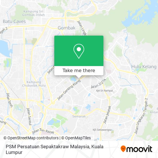 Peta PSM Persatuan Sepaktakraw Malaysia