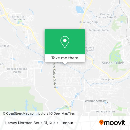 Harvey Norman-Setia Ci map