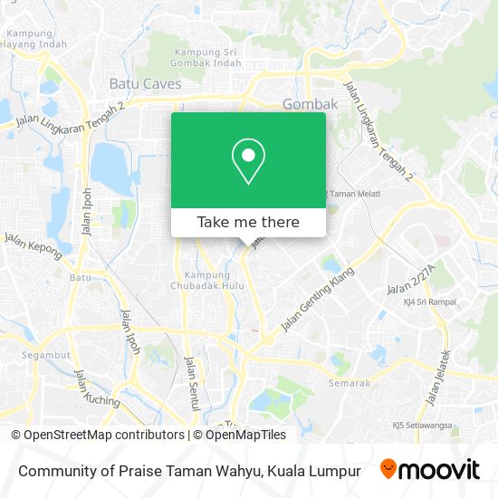 Community of Praise Taman Wahyu map