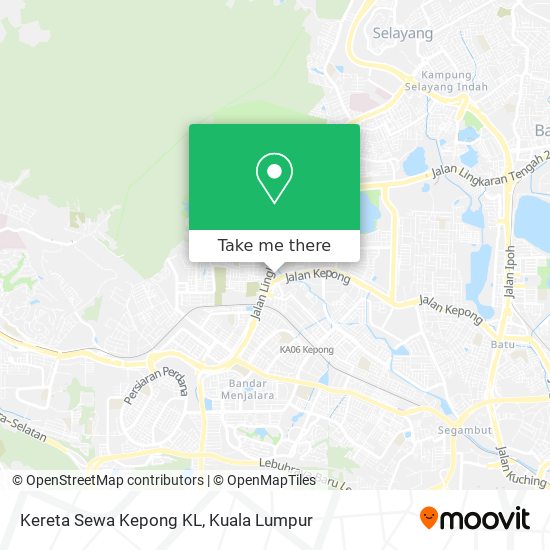 Kereta Sewa Kepong KL map