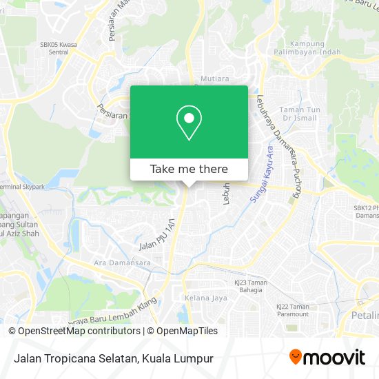 Jalan Tropicana Selatan map