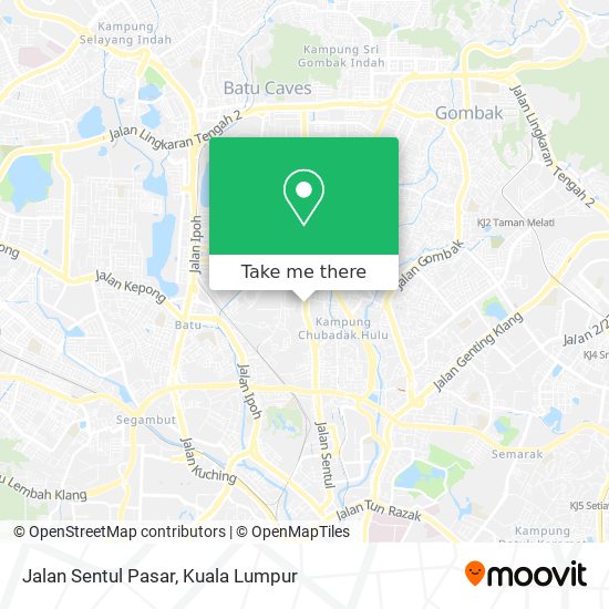 Peta Jalan Sentul Pasar