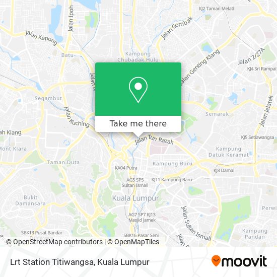 Lrt Station Titiwangsa map