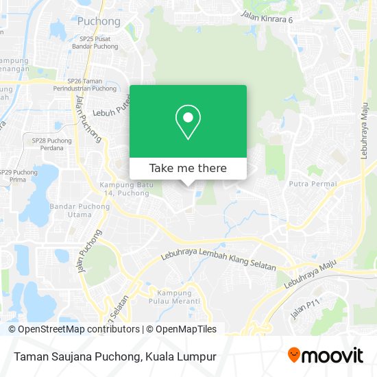 Peta Taman Saujana Puchong