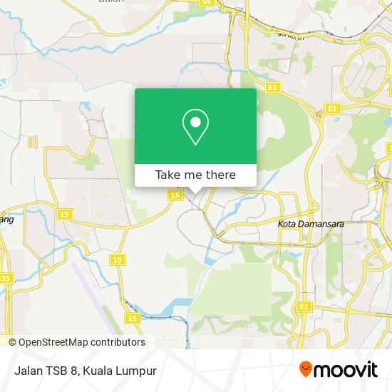 Jalan TSB 8 map