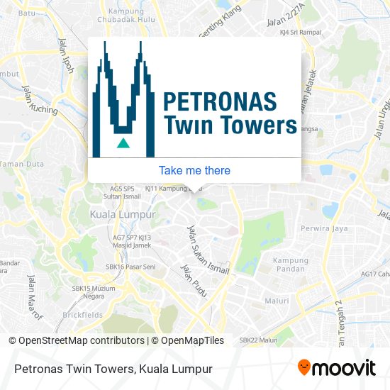 Petronas Twin Towers map