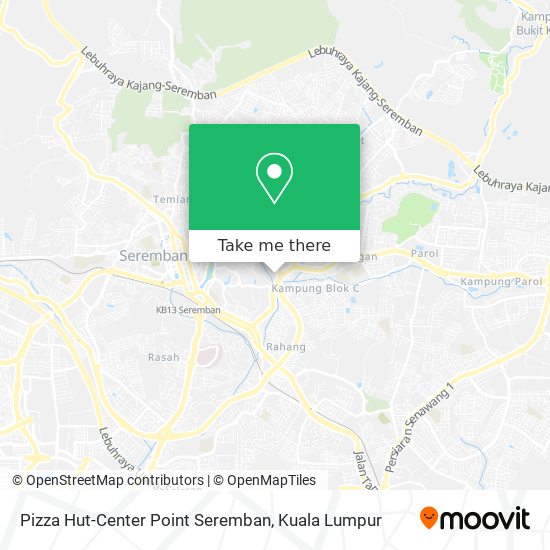 Pizza Hut-Center Point Seremban map