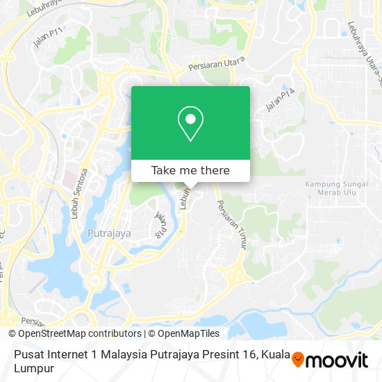 Pusat Internet 1 Malaysia Putrajaya Presint 16 map