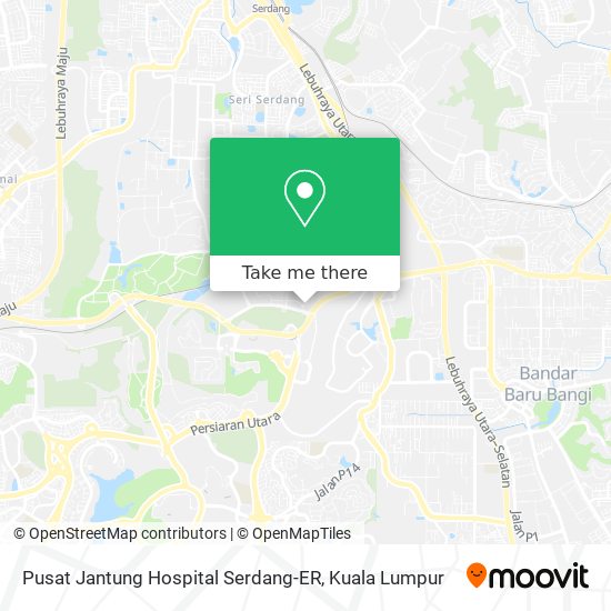 Peta Pusat Jantung Hospital Serdang-ER
