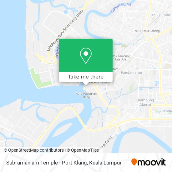 Subramaniam Temple - Port Klang map