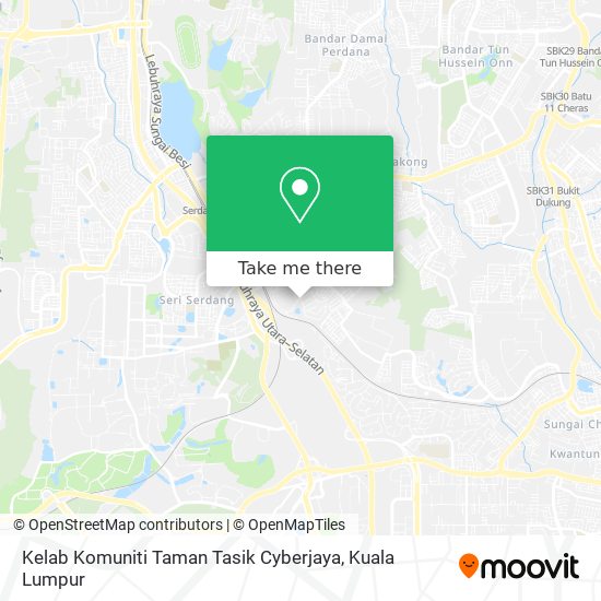 Kelab Komuniti Taman Tasik Cyberjaya map