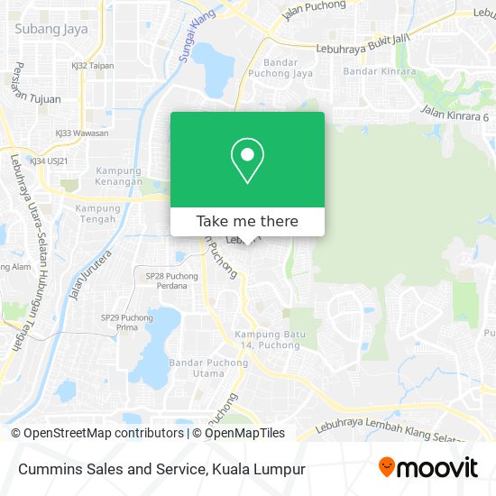 Cummins Sales and Service map