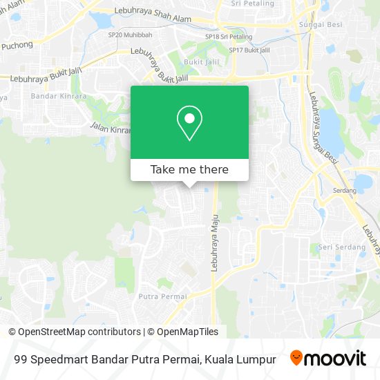 99 Speedmart Bandar Putra Permai map