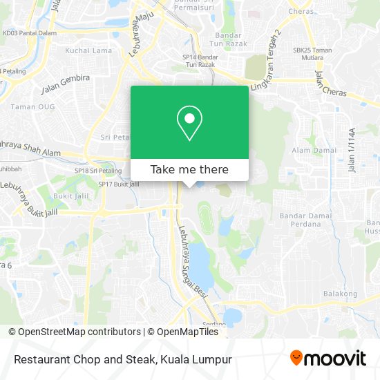 Restaurant Chop and Steak map