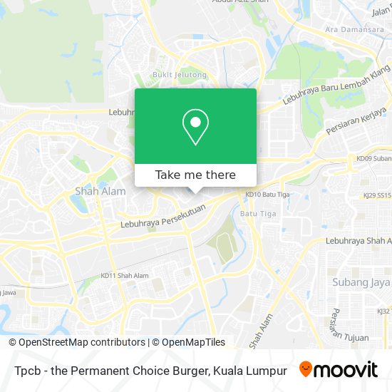 Tpcb - the Permanent Choice Burger map