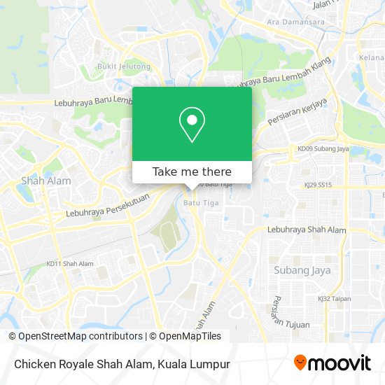 Chicken Royale Shah Alam map