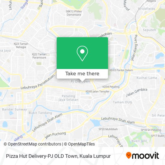 Pizza Hut Delivery-PJ OLD Town map
