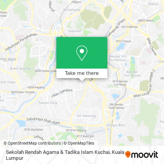 Sekolah Rendah Agama & Tadika Islam Kuchai map