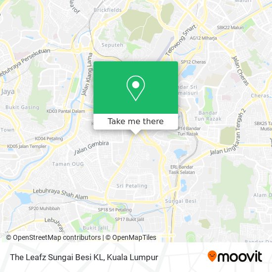 The Leafz Sungai Besi KL map