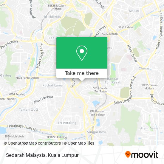 Sedarah Malaysia map