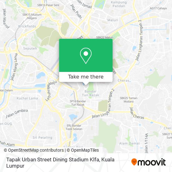 Tapak Urban Street Dining Stadium Klfa map