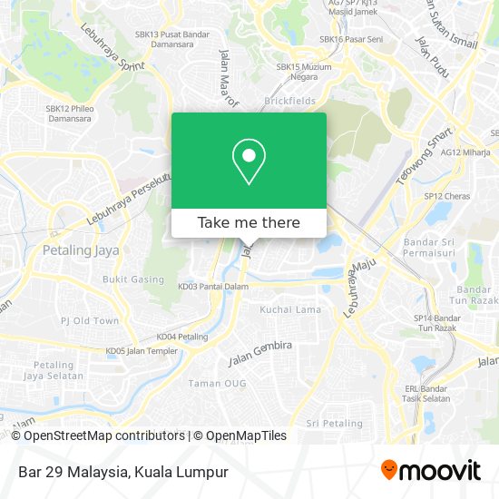 Bar 29 Malaysia map