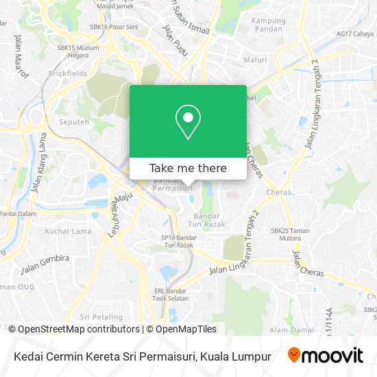 Kedai Cermin Kereta Sri Permaisuri map