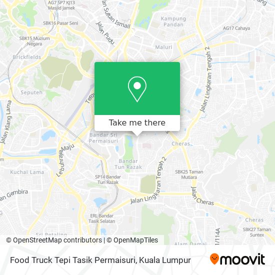 Peta Food Truck Tepi Tasik Permaisuri