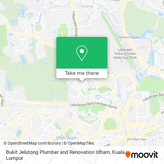 Peta Bukit Jelutong Plumber and Renovation Idham