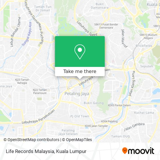 Life Records Malaysia map