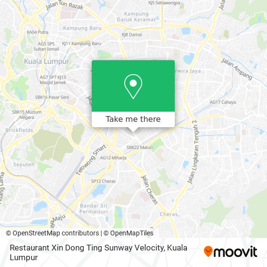 Restaurant Xin Dong Ting Sunway Velocity map