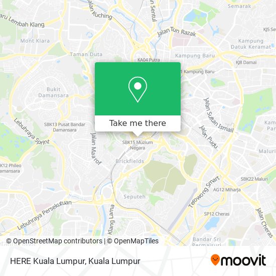 HERE Kuala Lumpur map