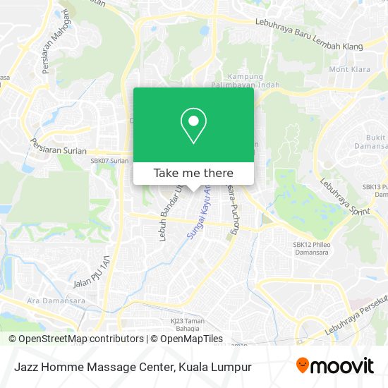 Jazz Homme Massage Center map