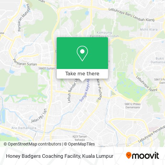 Honey Badgers Coaching Facility map