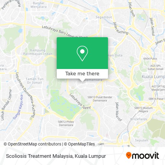 Scoliosis Treatment Malaysia map