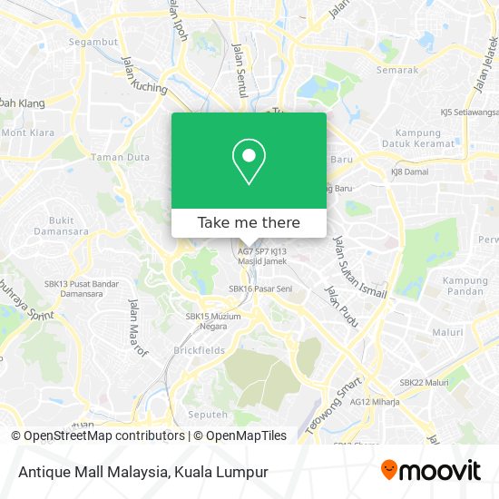 Peta Antique Mall Malaysia