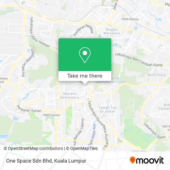 One Space Sdn Bhd map