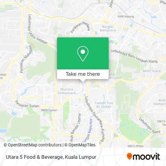 Utara 5 Food & Beverage map