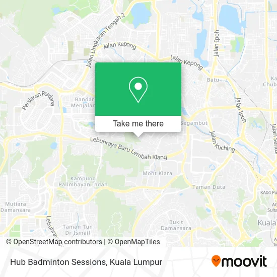 Hub Badminton Sessions map
