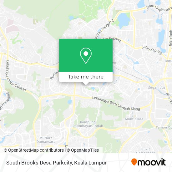 South Brooks Desa Parkcity map