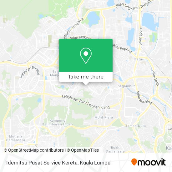 Peta Idemitsu Pusat Service Kereta