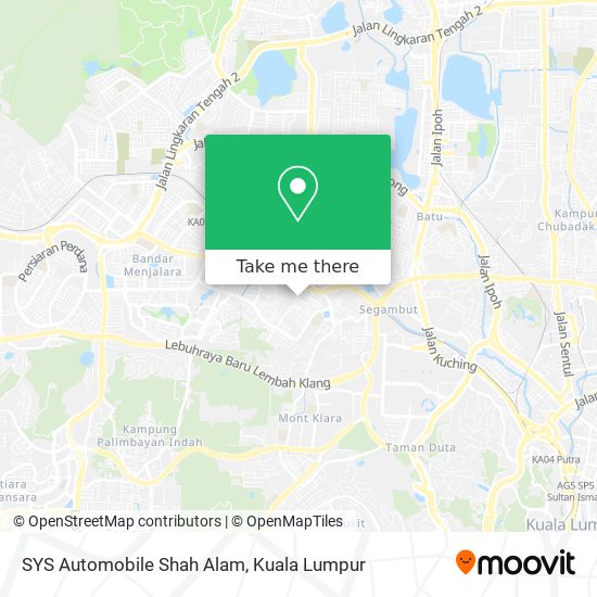 Peta SYS Automobile Shah Alam