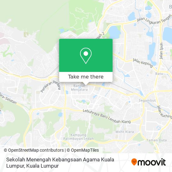 Sekolah Menengah Kebangsaan Agama Kuala Lumpur map