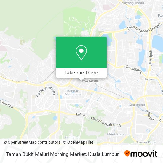 Peta Taman Bukit Maluri Morning Market