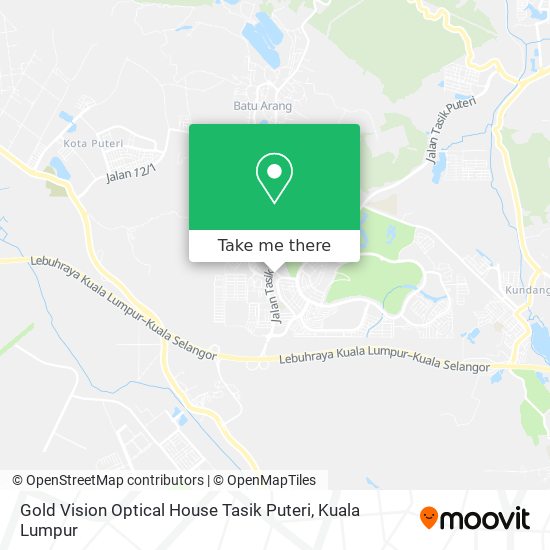 Gold Vision Optical House Tasik Puteri map