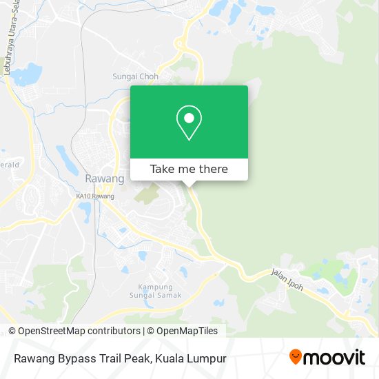 Rawang Bypass Trail Peak map