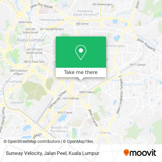 Sunway Velocity, Jalan Peel map