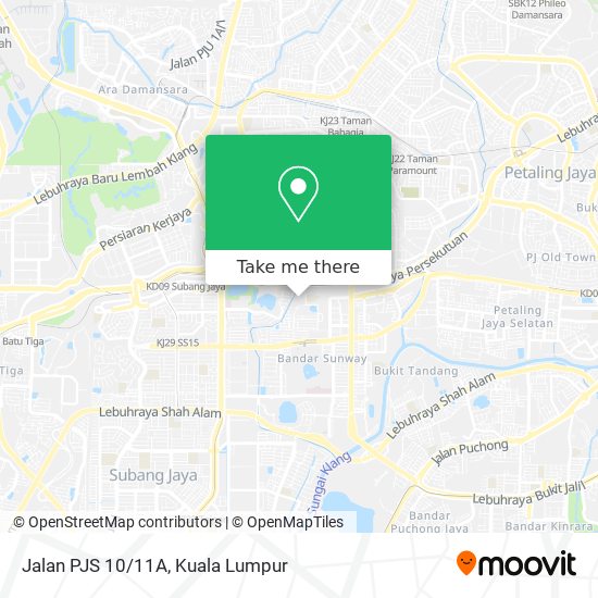 Jalan PJS 10/11A map