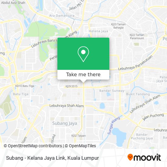 Subang - Kelana Jaya Link map